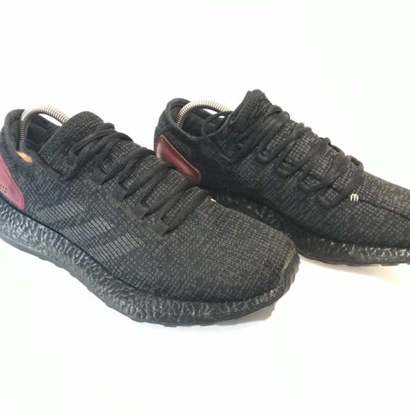 Adidas Pure Boost 2017 Core Black Cardinal BA8889. Base modified gloss Black - Picture 7 of 8